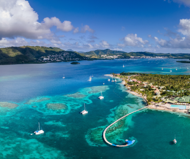 Kleine Antillen Inseln Türkisfarbene Wasser