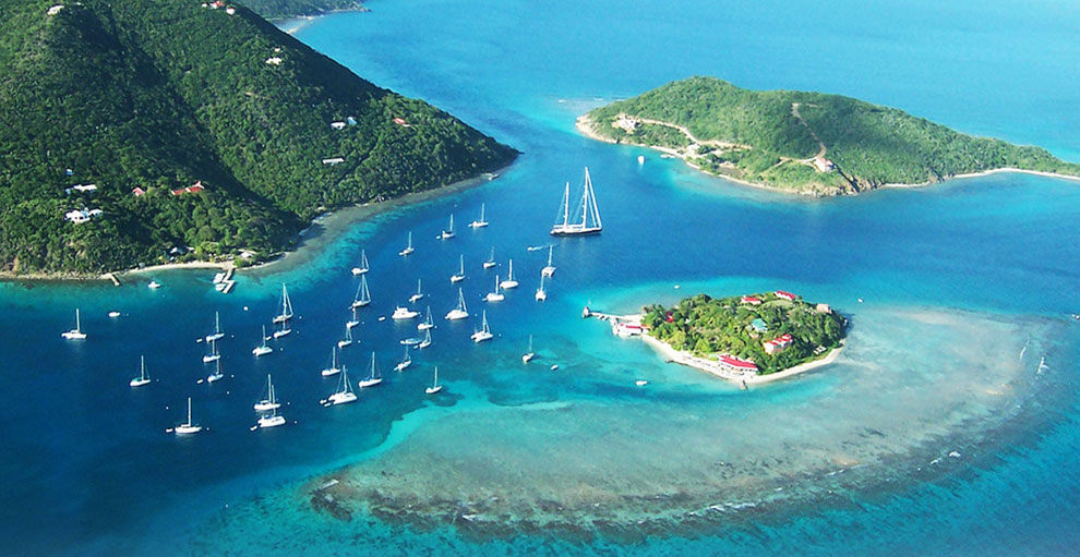 Segelroute auf den British Virgin Islands
