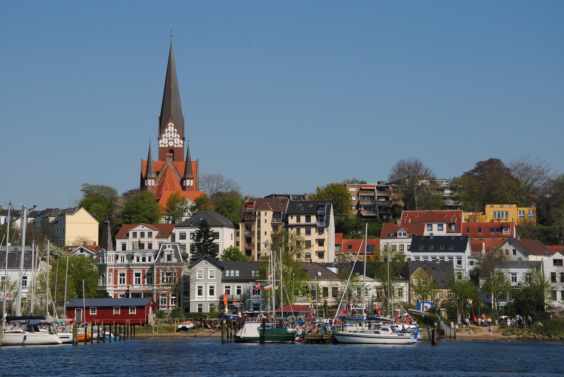 Blick auf die Hansestadt Flensburg