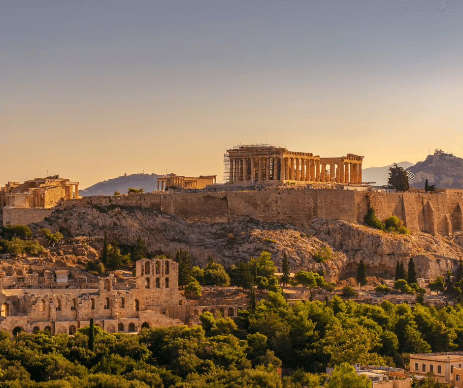 Reiseziele Valentinstag: Athen bei Sonnenuntergang