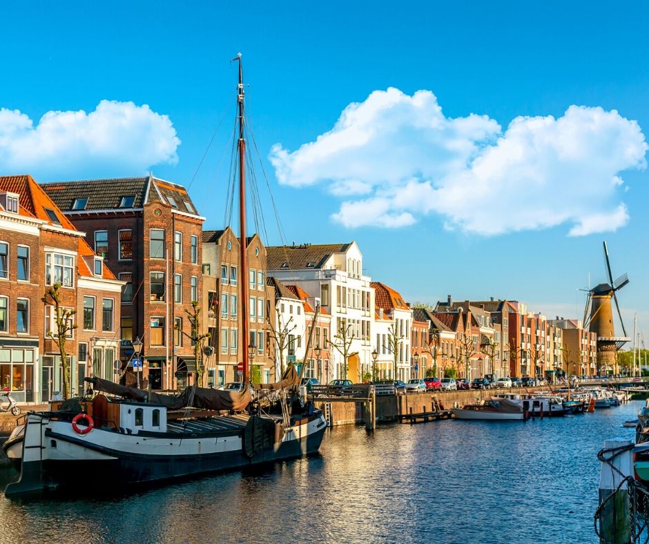 Antiguo distrito histórico en Holanda del sur