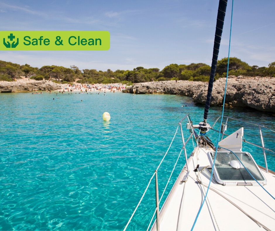 Alquiler de barco con la etiqueta Safe and Clean para este verano. Las playas tendrán restricciones, tú en tu barco