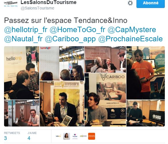 Les Salons Du Tourisme tweet sur l'espace Tendances et Innovations