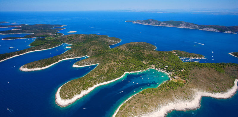 vista aerea del mare croato