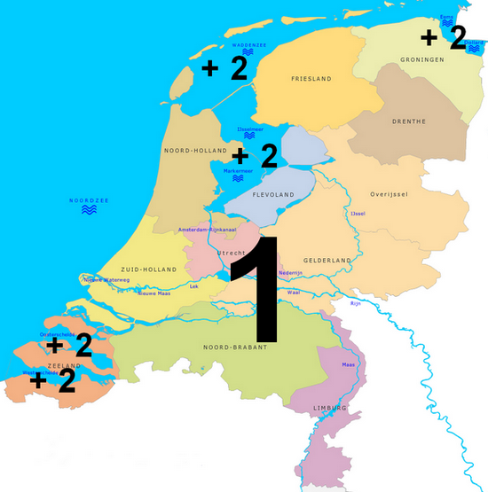 vaarbewijs in Nederland per gebied