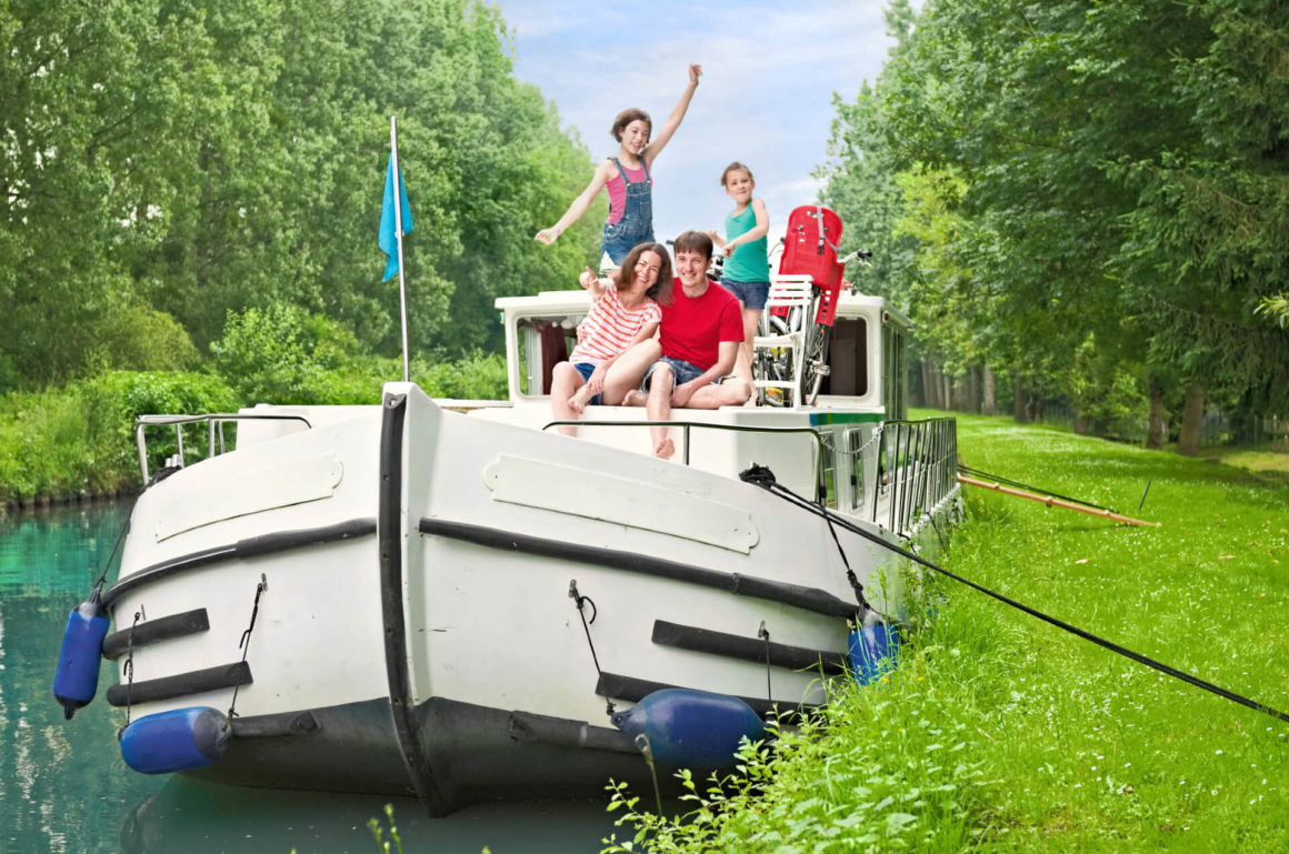 Familie vakantie in Frankrijk op een Péniche woonboot