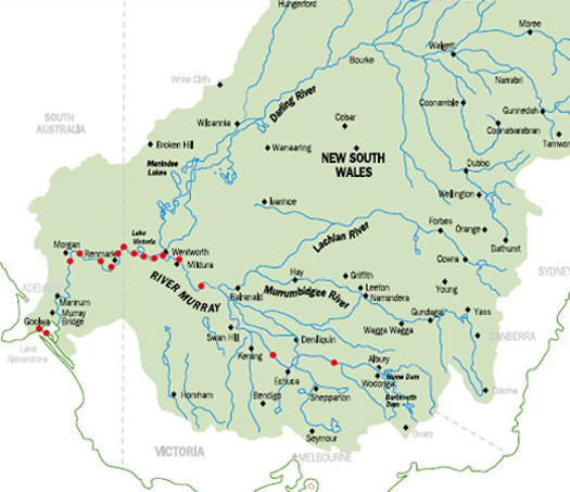 Map of Murray River
