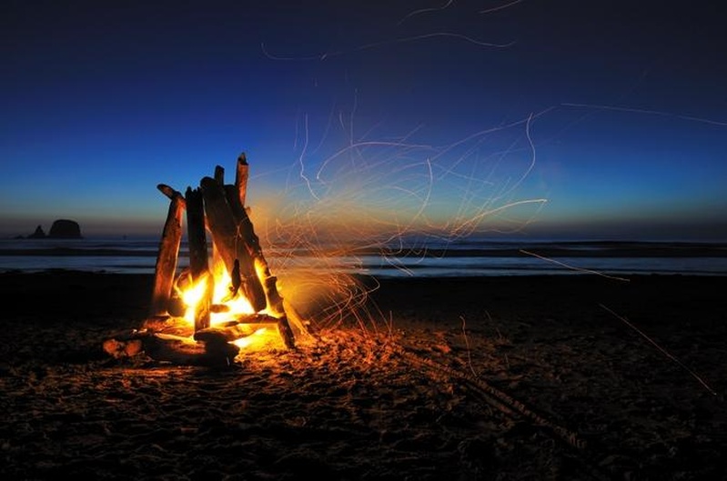 Bonfire on the beach