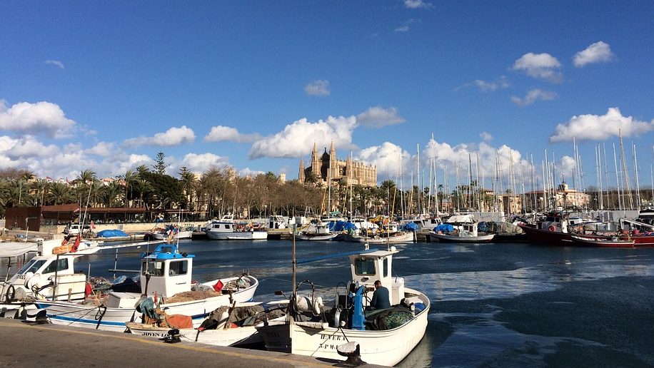 Boats docked in the Port of Palma de Majorca