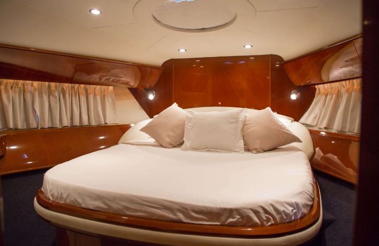 Bed aboard the Princess V58