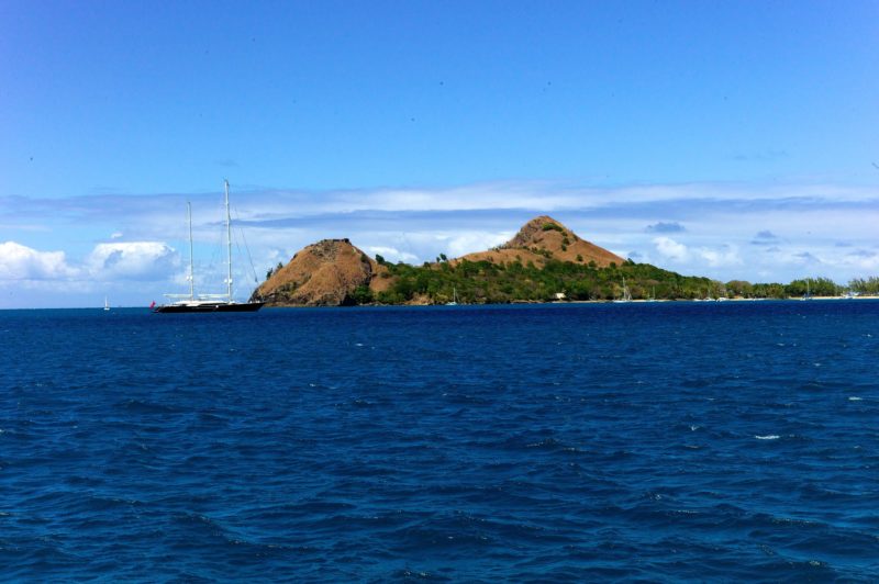Photo taken of Saint Lucia island while sailing