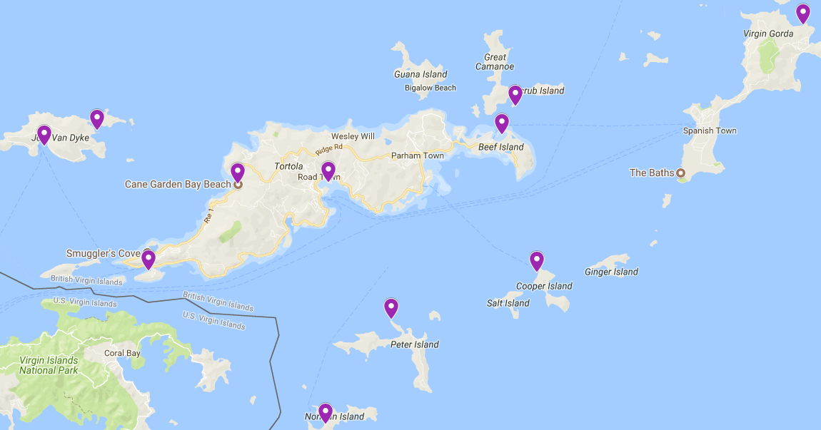 BVI sailing route destinations