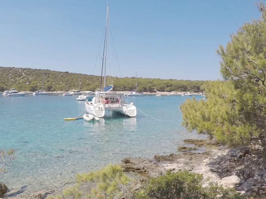 Anchoring in Kornati on our sail Croatia itinerary