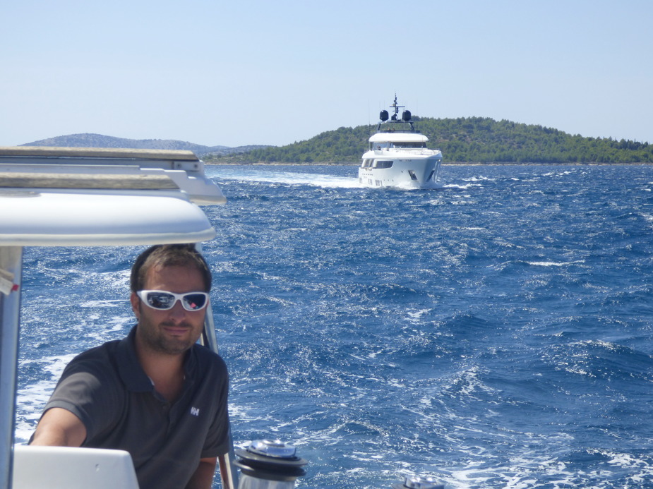 Navigating on our sailing route in Croatia