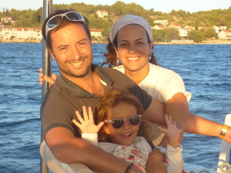 Family on our sail Croatia trip