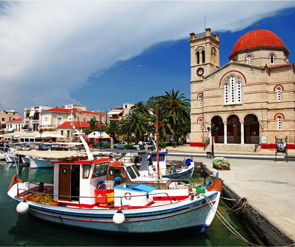 Traditional boats in Aegina