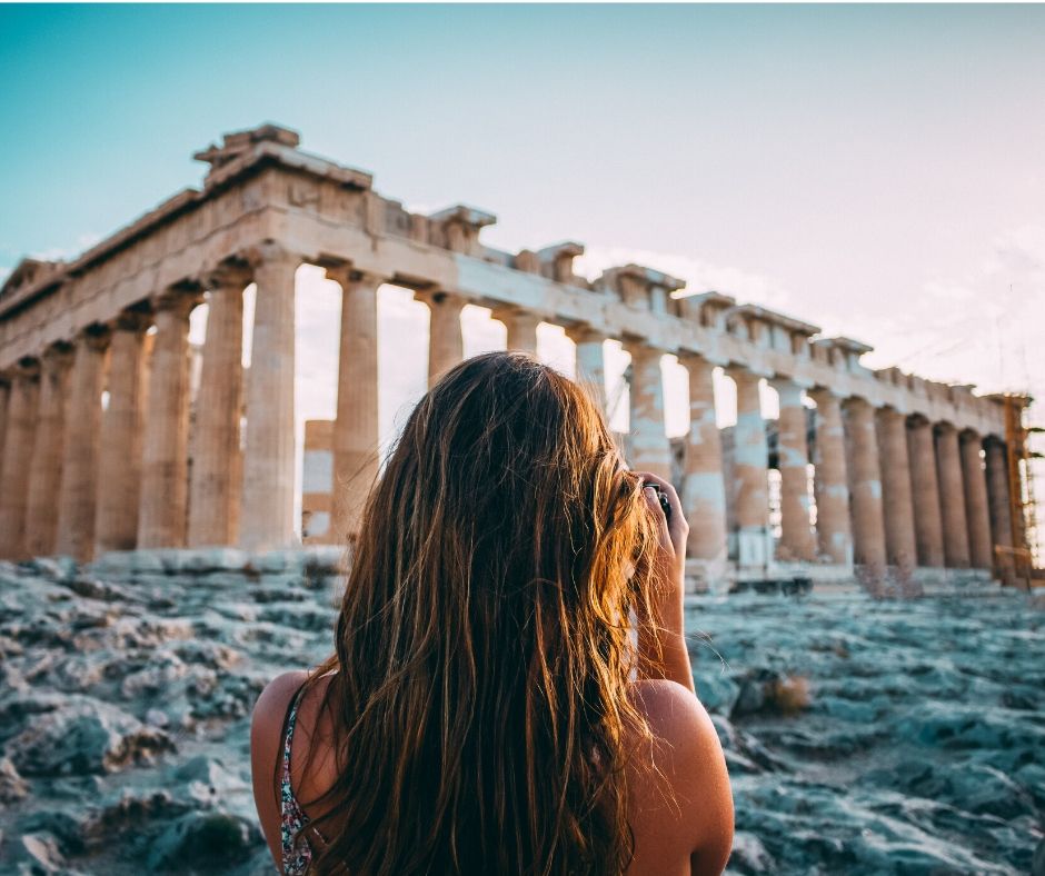 Girl enjoying Athens
