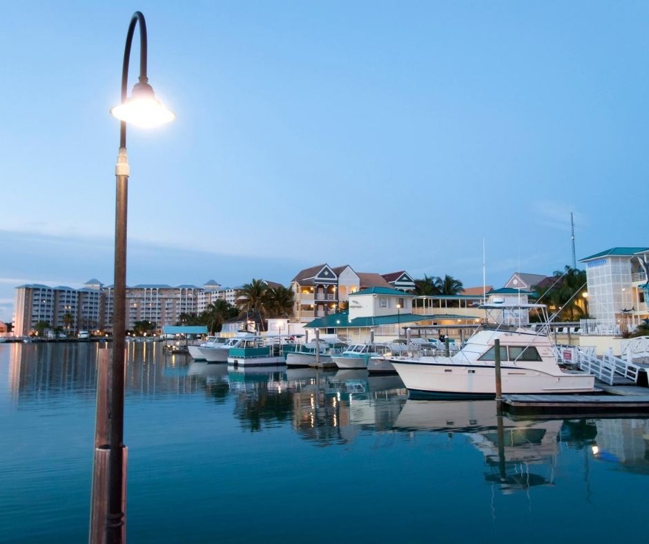 Calm waters in Lucaya, on Grand Bahama Island.