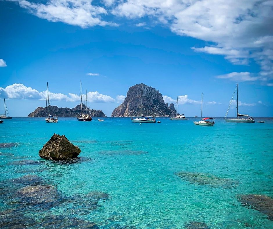 Boats mooring in Ibiza