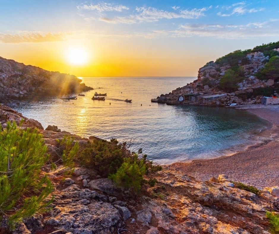 Cala Carbó is probably one of the smallest and most secluded in ibiza
