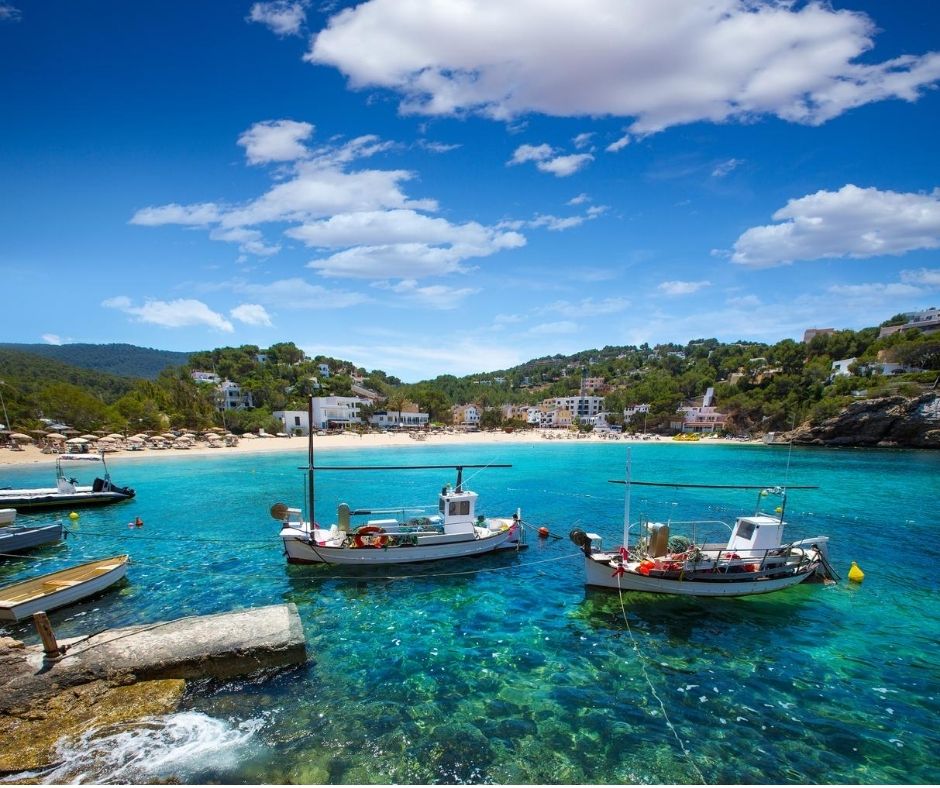 Cala Vedella is great for small children because of its waters