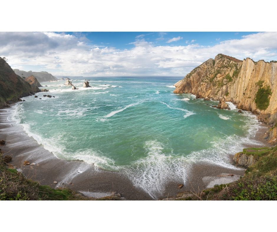 Silencio beach in Asturias, North of Spain.