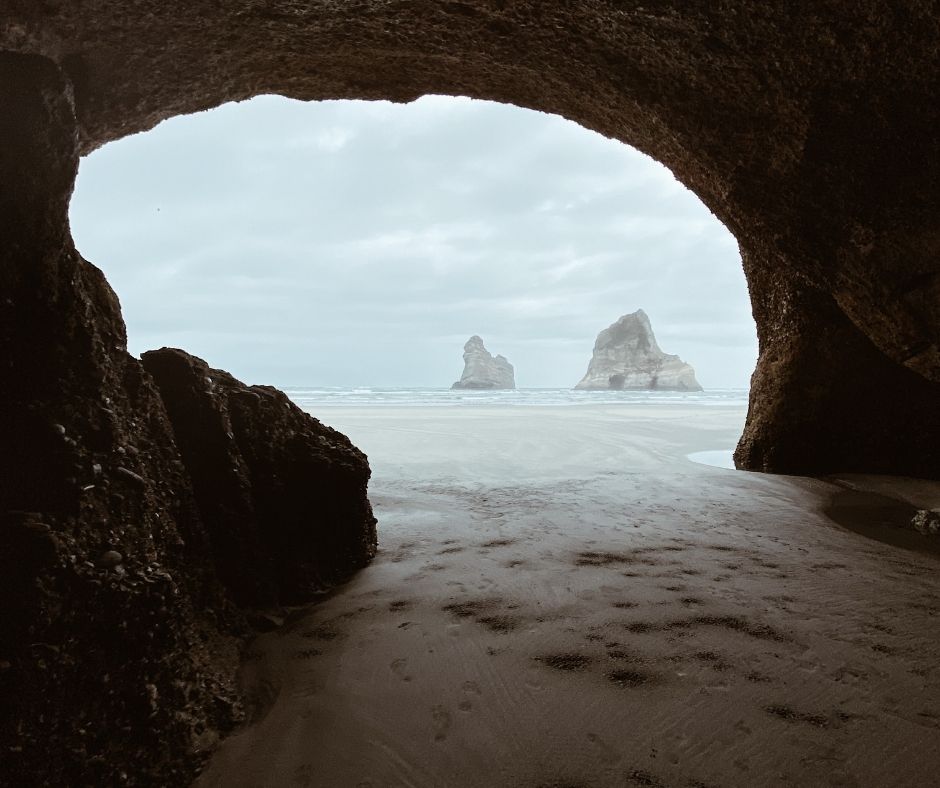 a cave entrance leading to the ocean in Puerto Rico