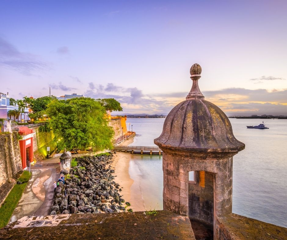 Puerto Rico city and its coast