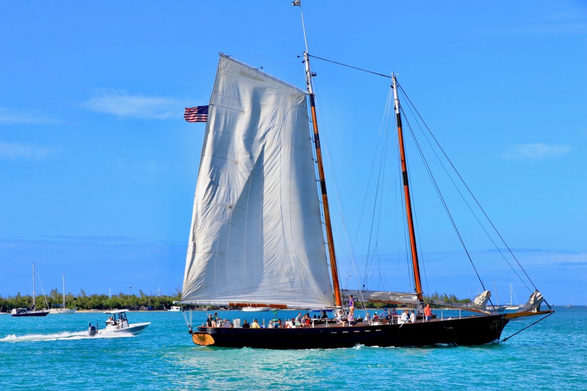 Sailboat in water Sanibel island florida