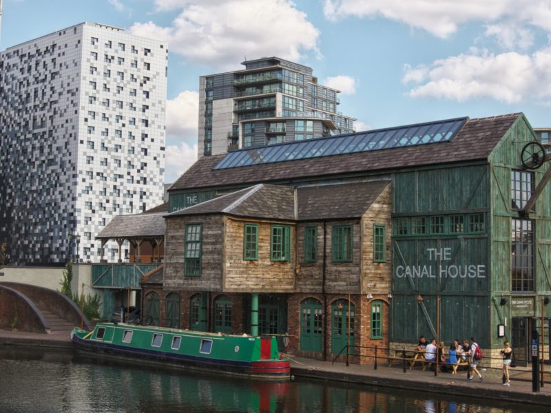 A photo of the birmingham canal, where you can take houseboat holidays in the UK.