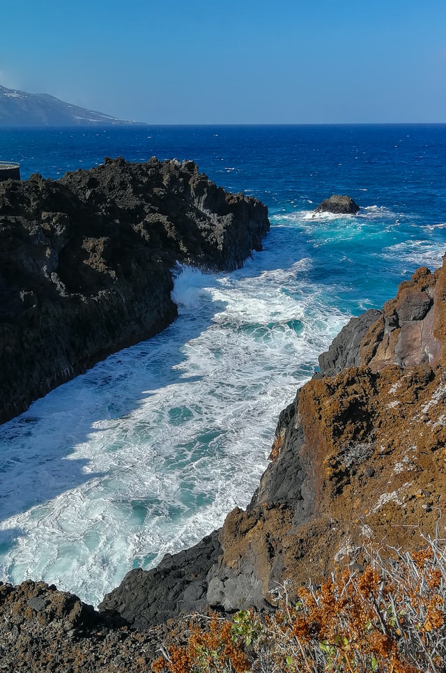 A picture taken from the cliffs on La Palma