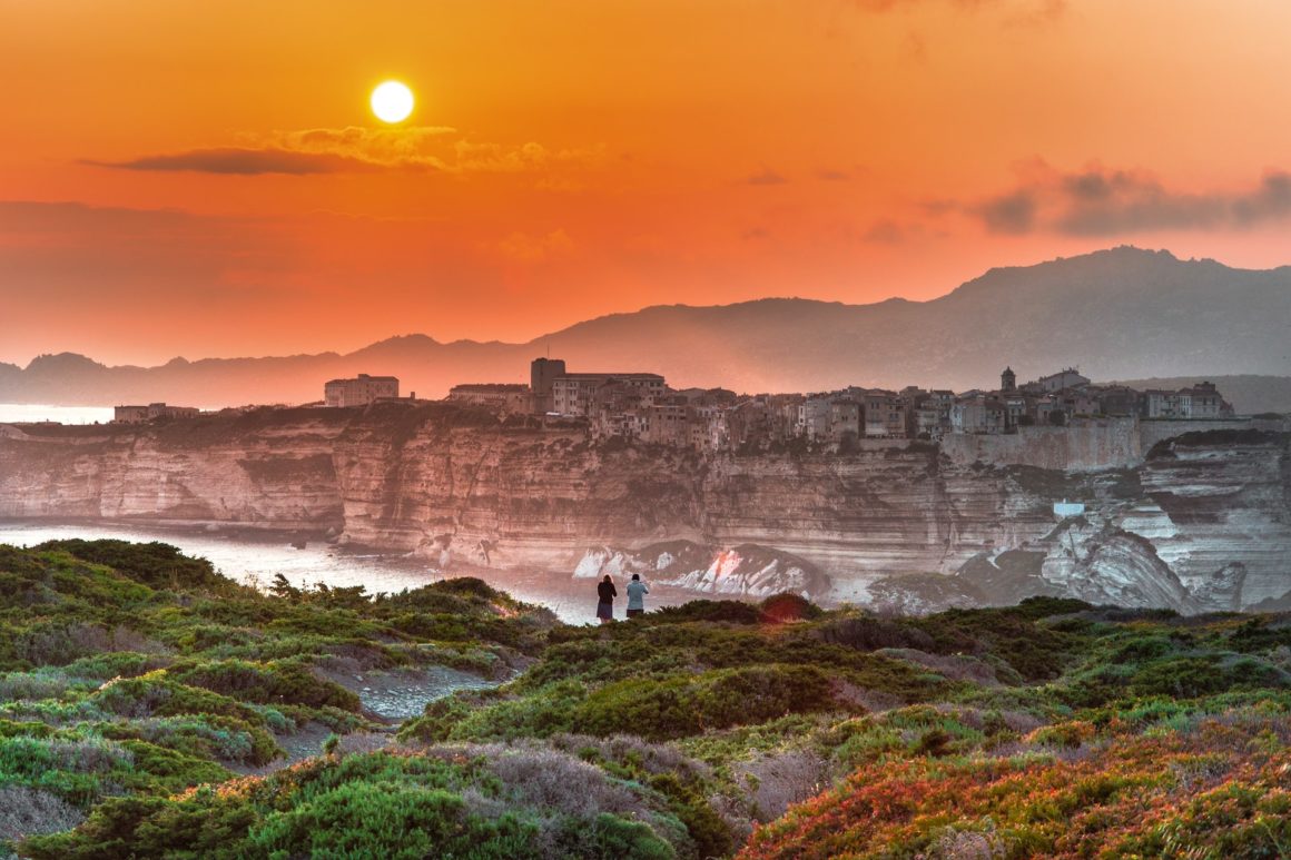 One of the beautiful sunsets you can see in Bonifacio, Corsica