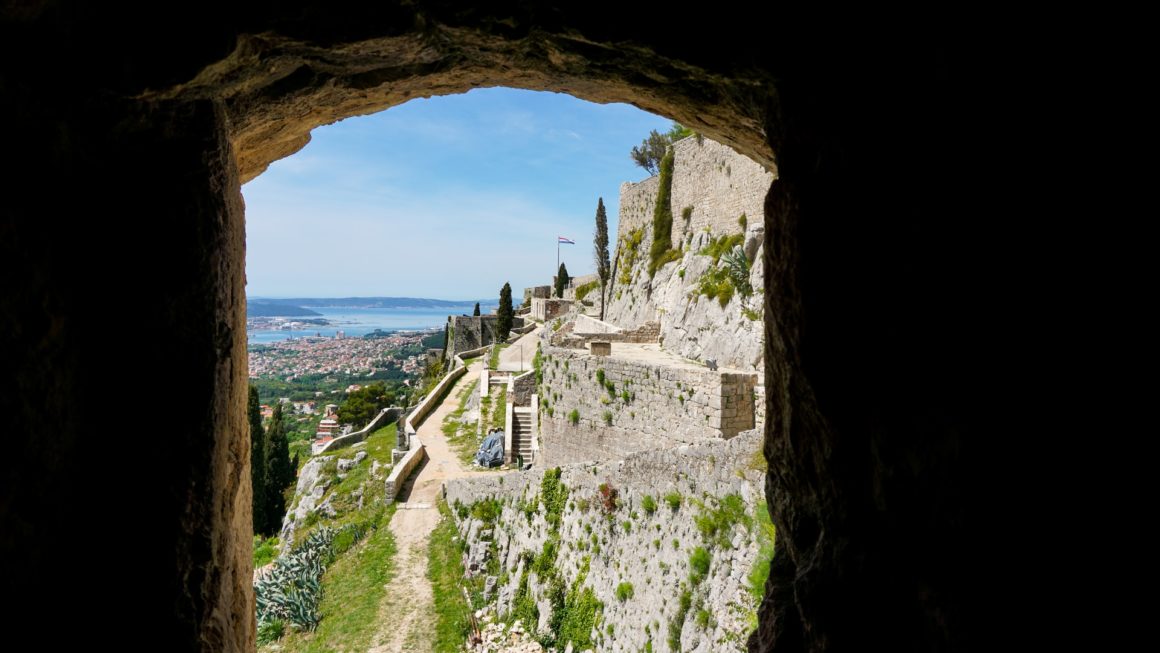 A view of the sea from Klis Fortress, Split, one of the filming locations for Game of Thrones