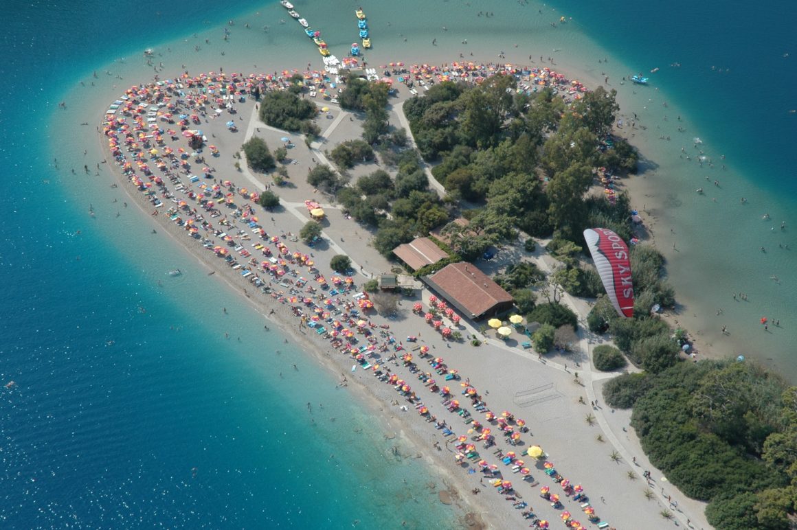 Oludeniz Beach, one of the most romantic beaches in Turkey