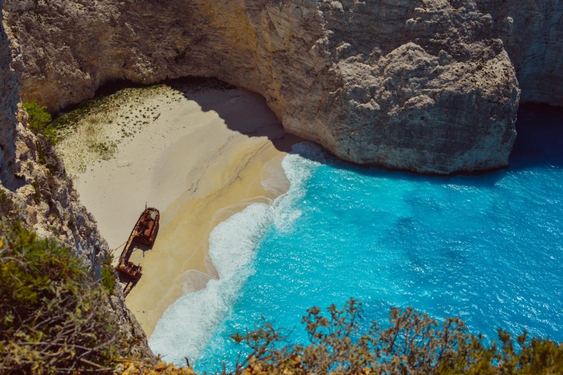 Shipwreck Beach, one of the most secluded, romantic beaches