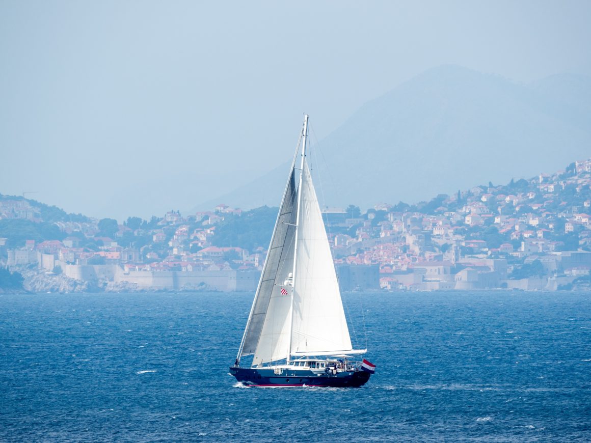 Sailboat in Dubrovnik, Croatia