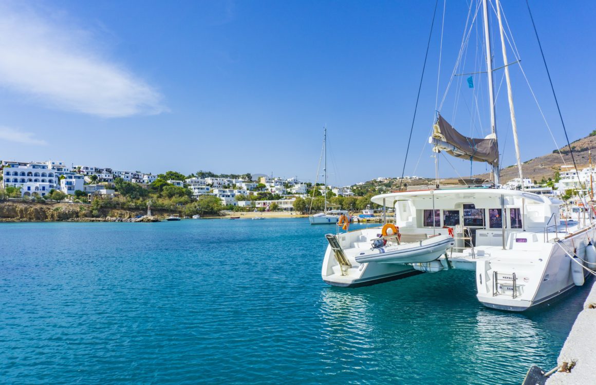 Catamaran in Paros, Greece