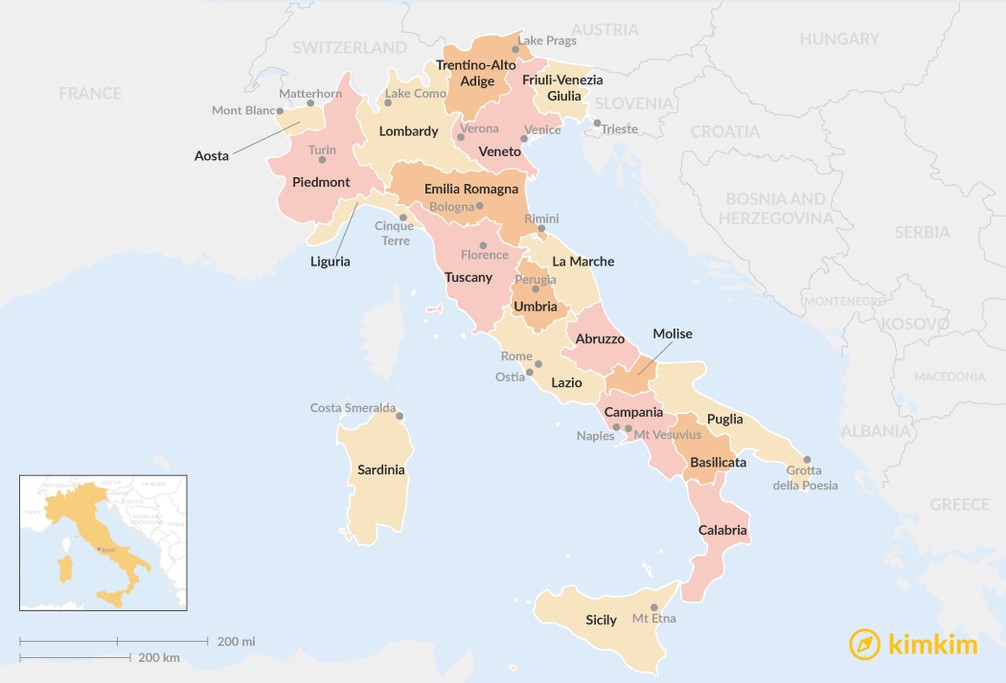 Map of Italy