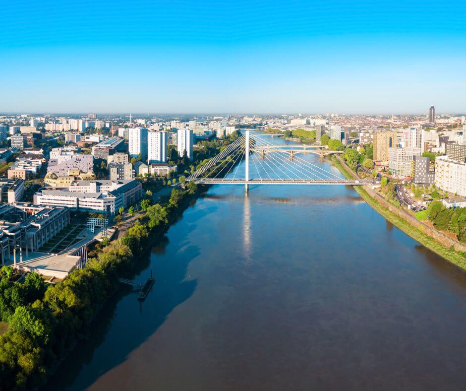 Overhead view of Nantes 